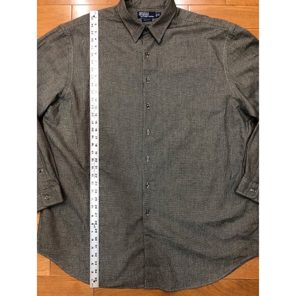 Polo Ralph Lauren 100% Cotton Black & Gray Button Front Shirt Size 2XLT - Picture 2 of 6